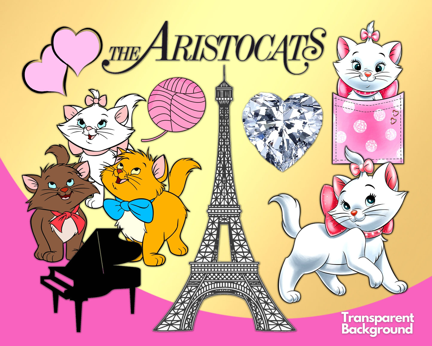 Aristocats Clipart bundle Svg