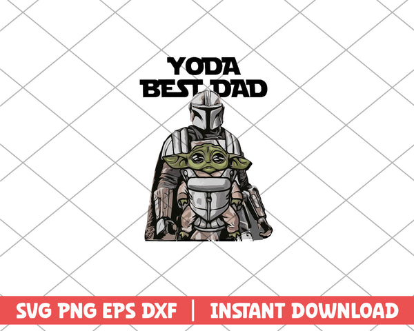 Yoda Best Dad Father's Day Card svg
