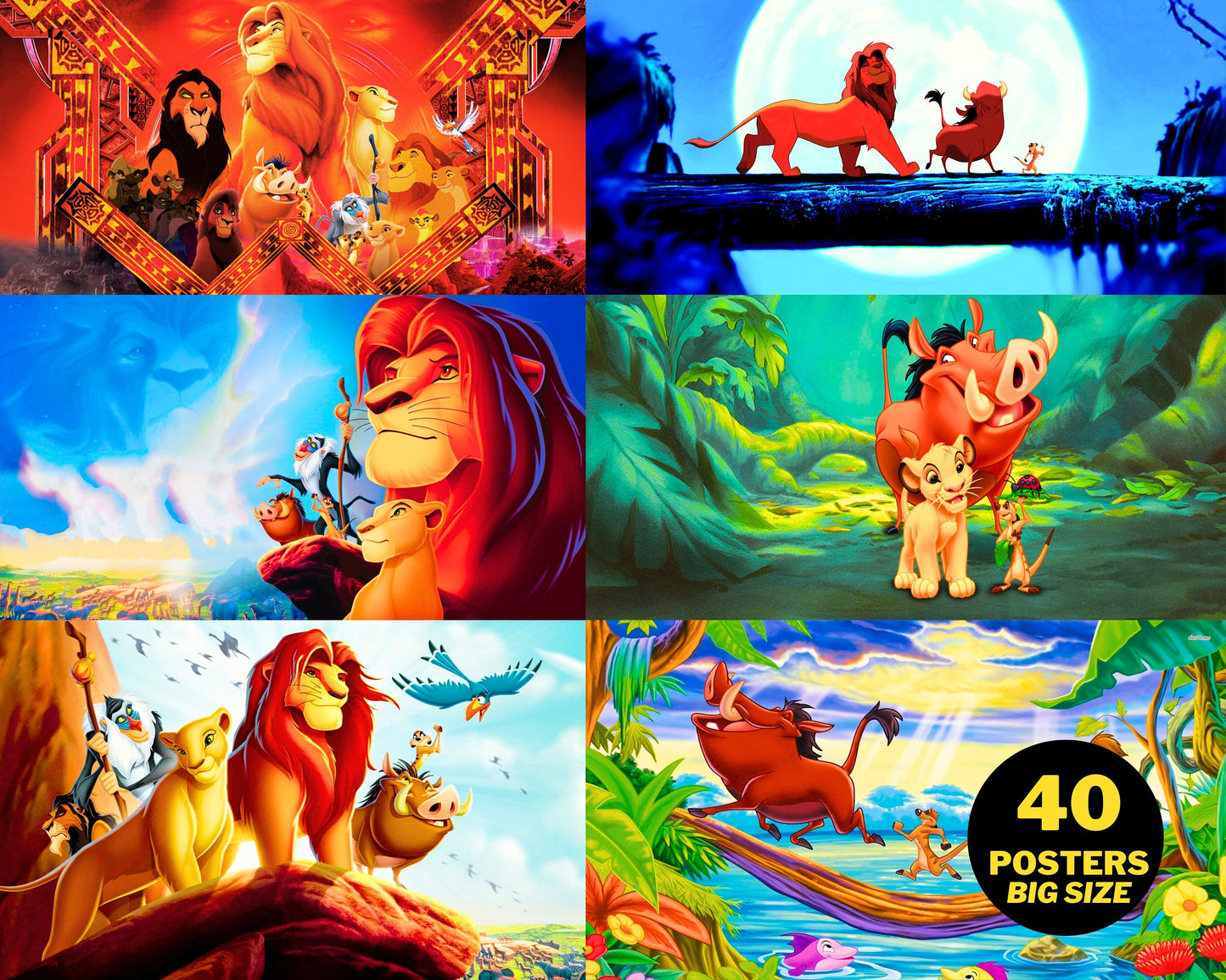 Lion King Digital Papers PNG bundle