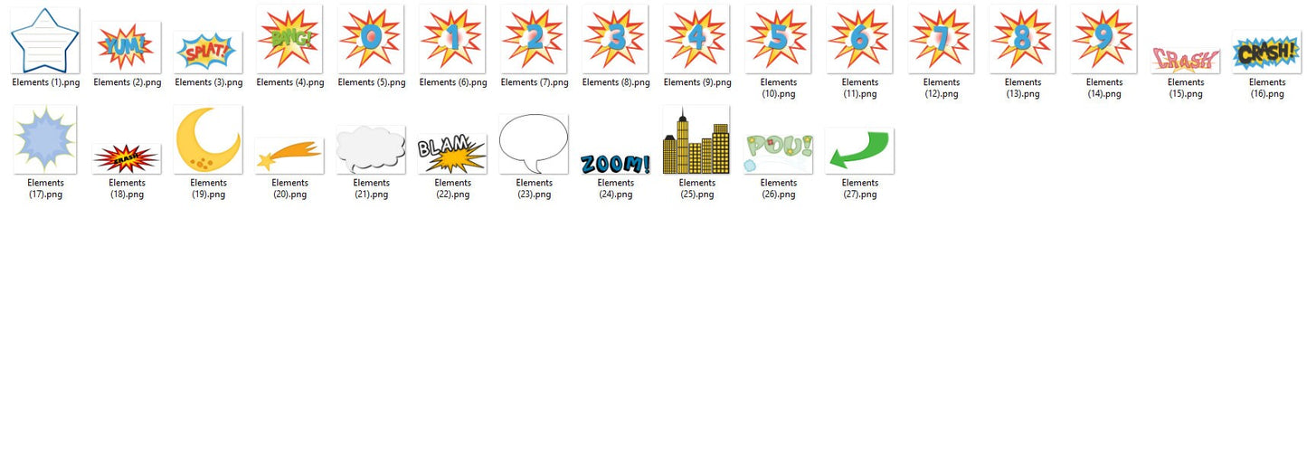 Super Villains PNG Clipart bundle