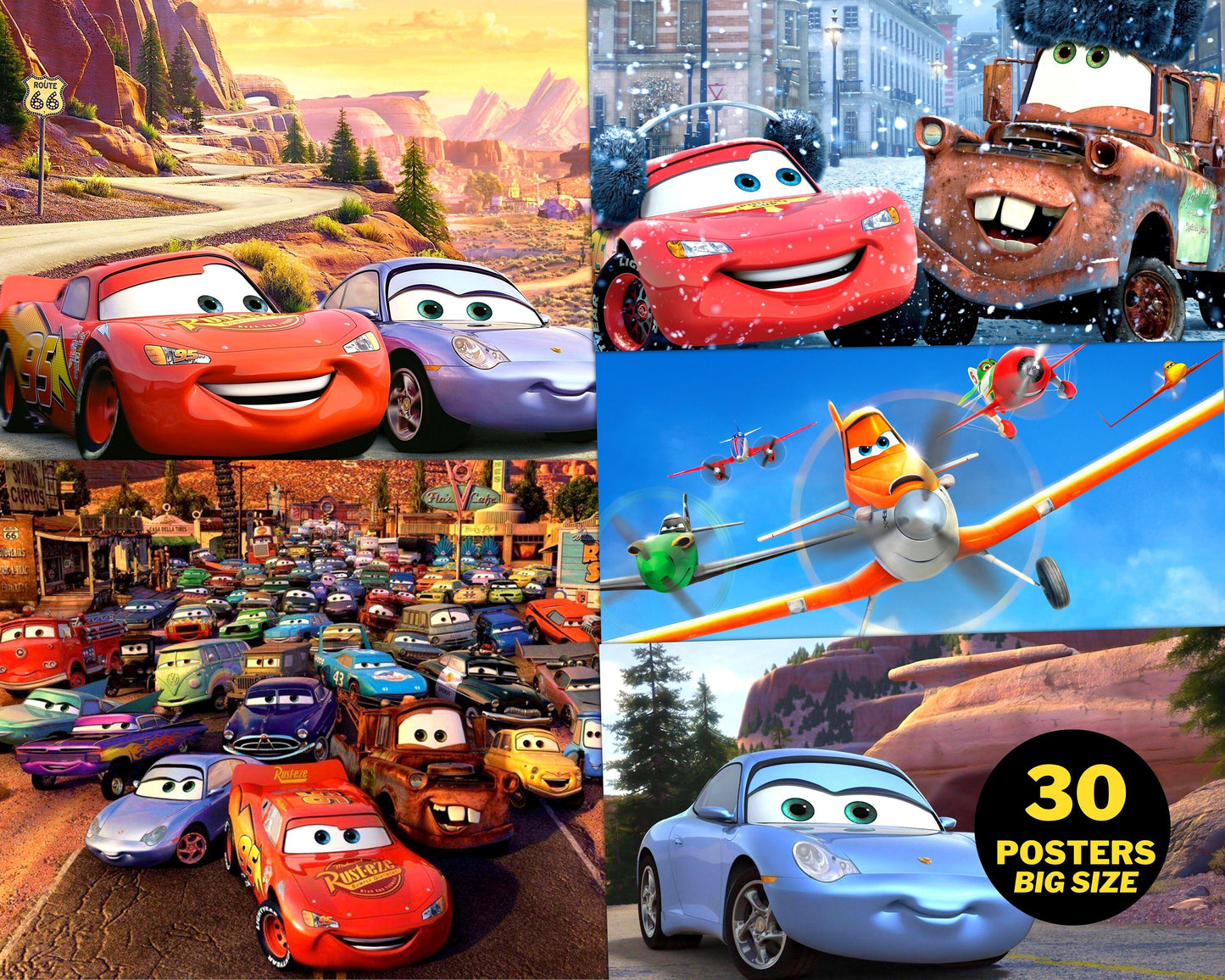 Cars Digital Papers PNG bundle