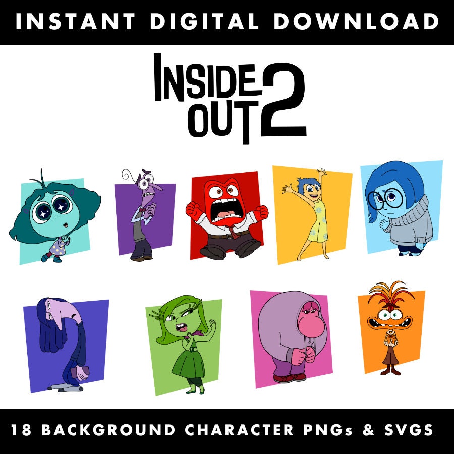 Inside out character SVG, PNG bundle