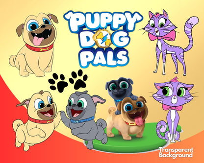 Puppy Dog Pals Clipart SVG, PNG bundle