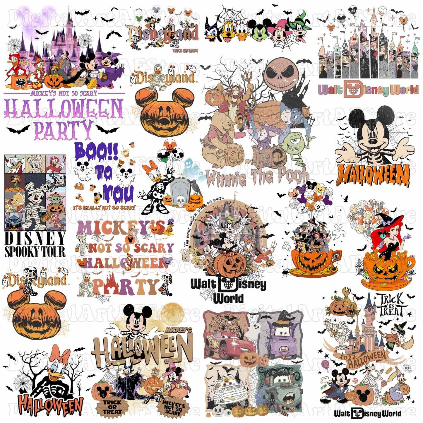 Disney Mickey halloween PNG bundle