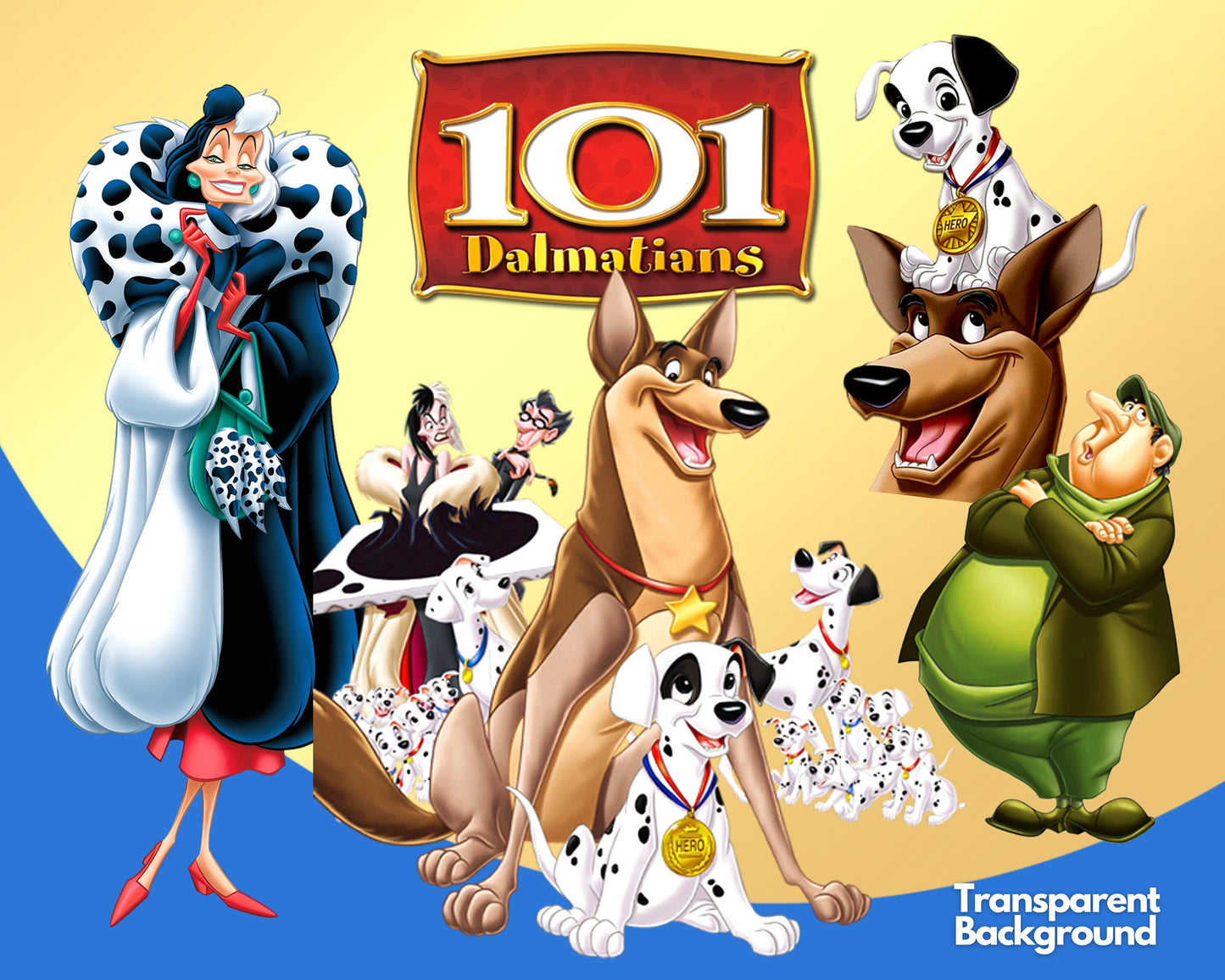 101 Dalmatian png Bundle