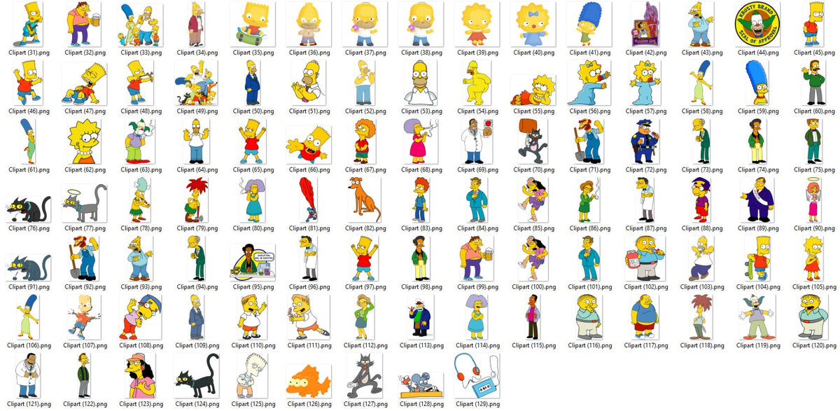 Quick Write Simpsons Icon The Simpsons ClipArt PNG bundle – svg files for cricut