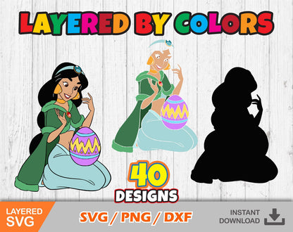 Princess Easter Clipart SVG Bundle