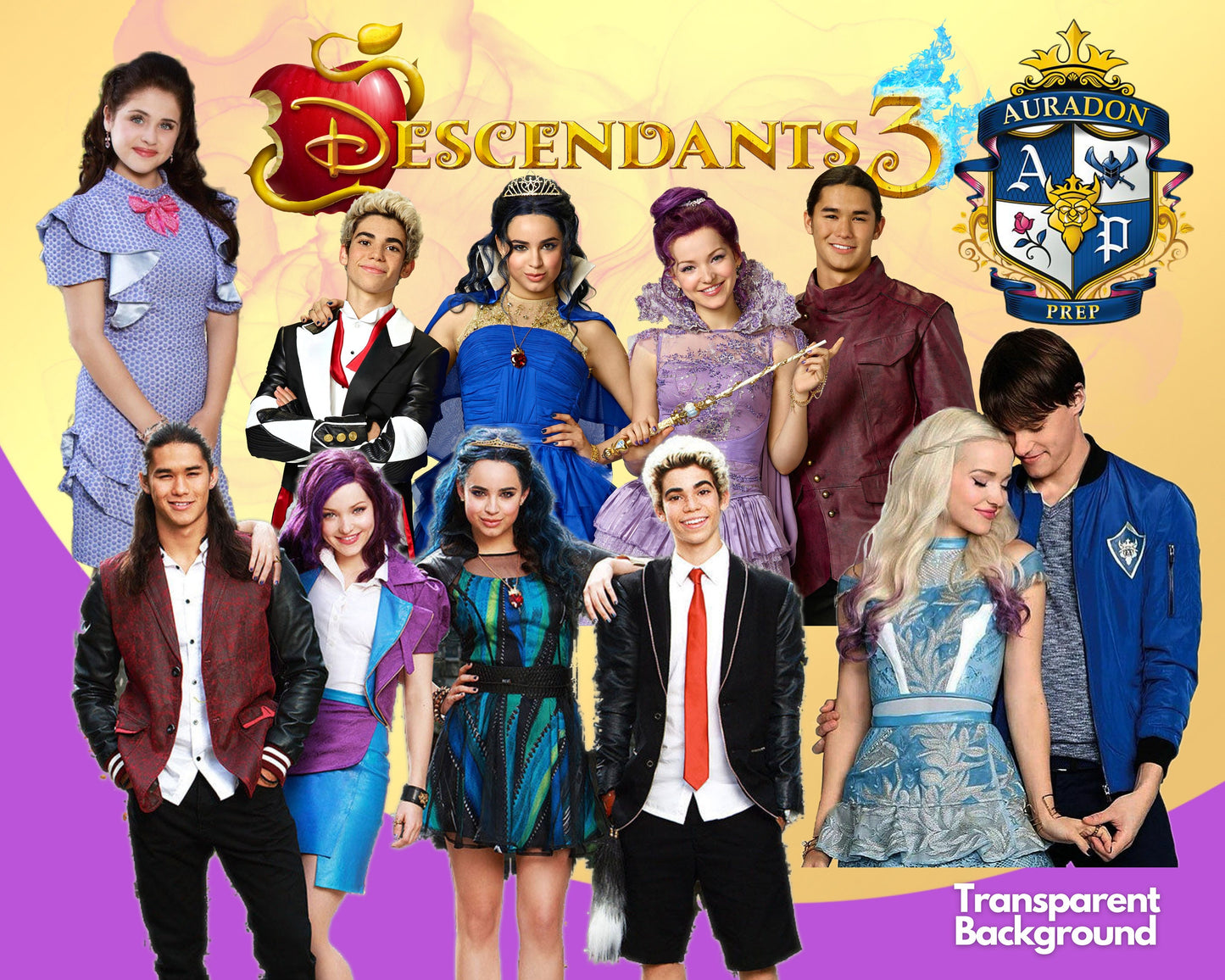 Descendants Clipart PNG bundle