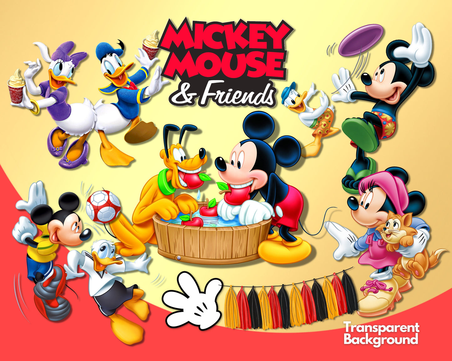 Mickey Mouse Friends PNG, SVG bundle