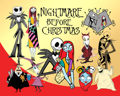 Nightmare Before Christmas SVG, PNG bundle