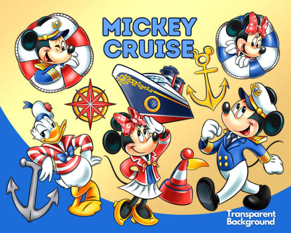 Mickey Cruise Clipart SVG, PNG bundle