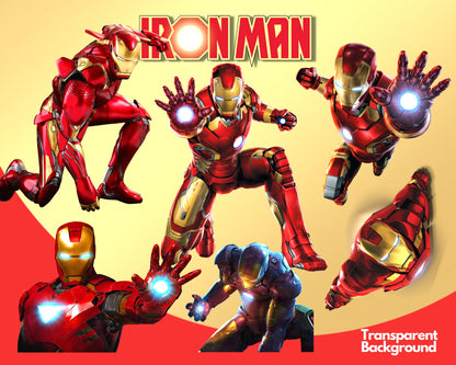 Ironman Clipart PNG bundle