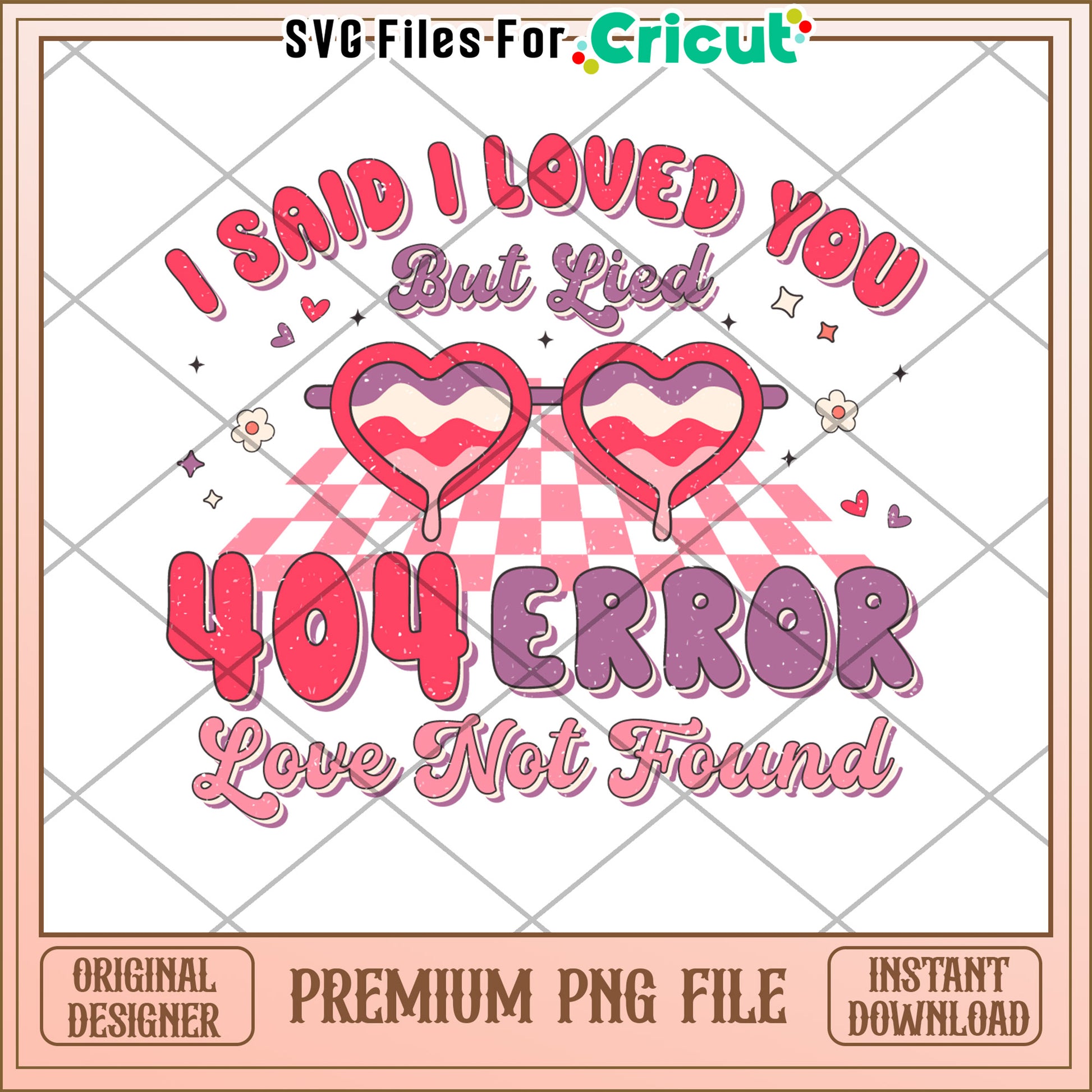 404 Error Love Not Found PNG Design