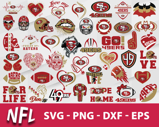 San francisco 49ers logo bundle svg, san francisco 49ers nfl​ svg