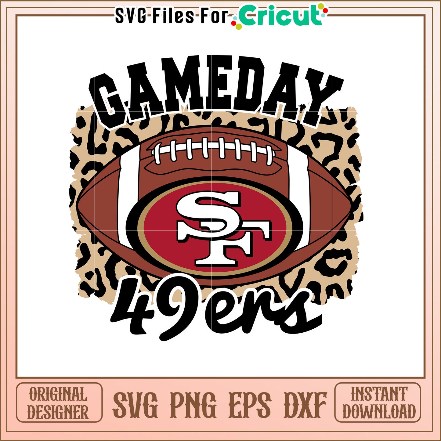 49ers Gameday SVG Football Design