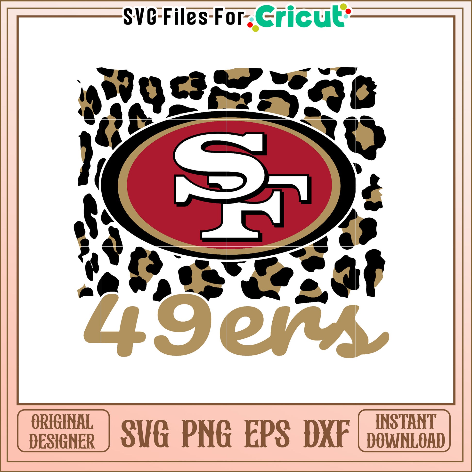 49ers Leopard Print SVG Design