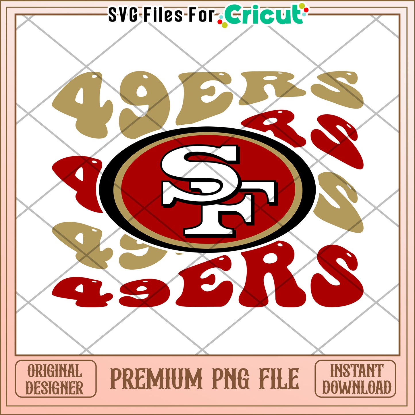 49ers SF Logo Design for Cricut, Premium Instant Download PNG File