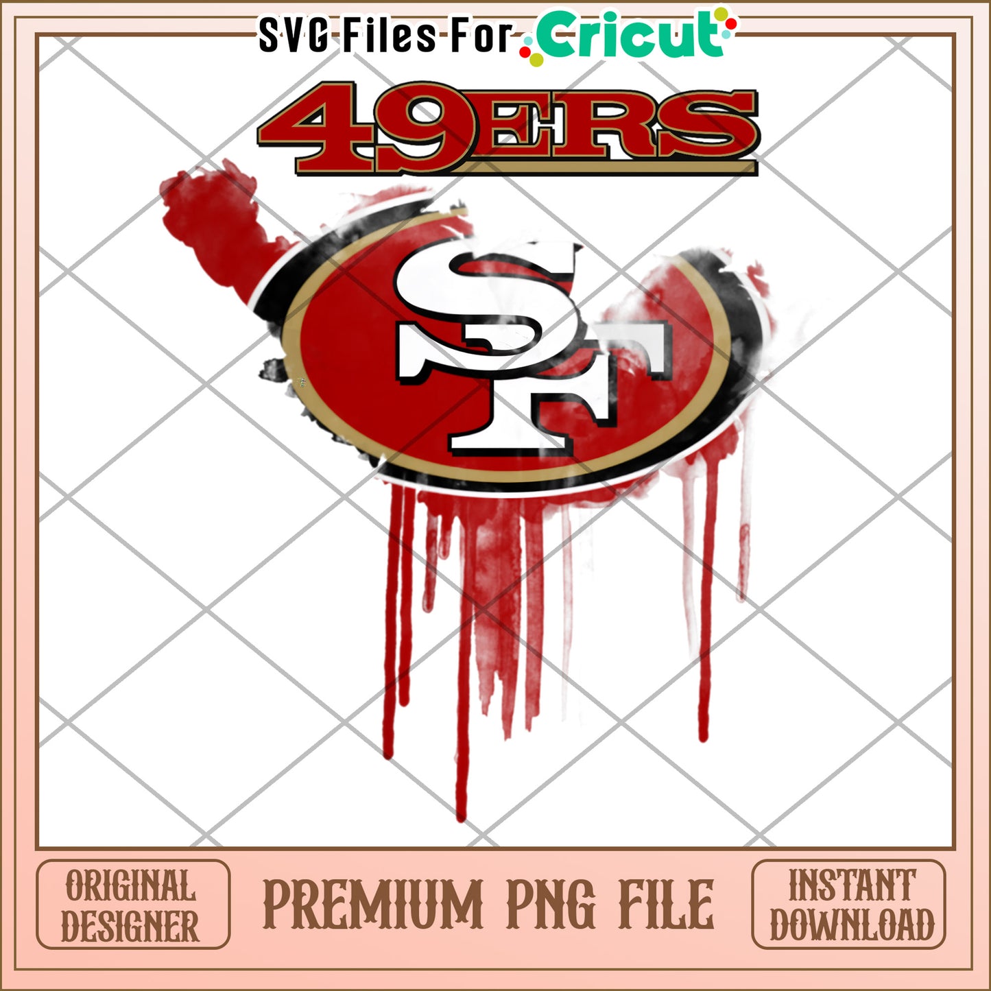 49ers logo design for Cricut projects, premium PNG file download