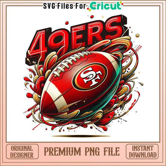 49ers logo rugby ball png, San Francisco 49ers png, NFL png
