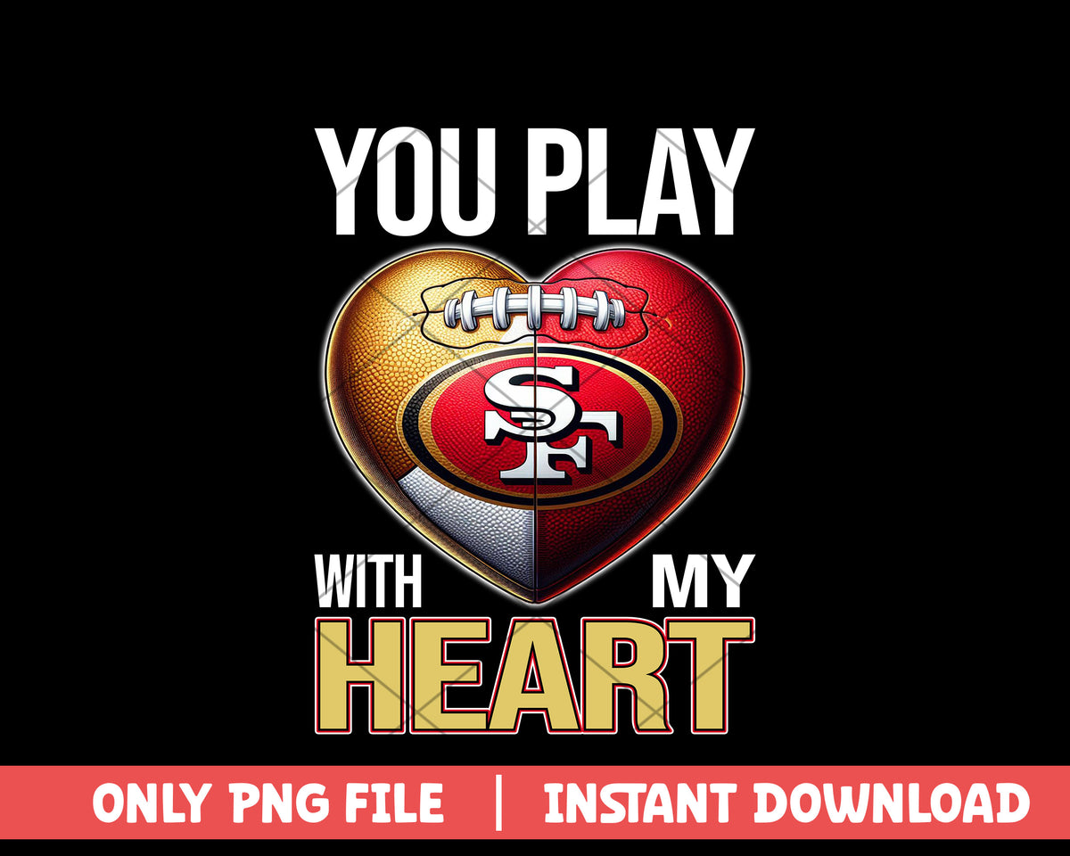 Heart Niners 49ers play with my heart png, San Francisco 49ers png – svg files for ...