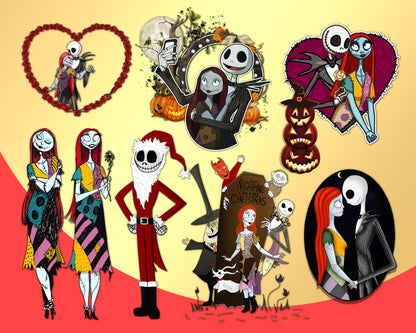 Nightmare Before Christmas Clipart PNG bundle