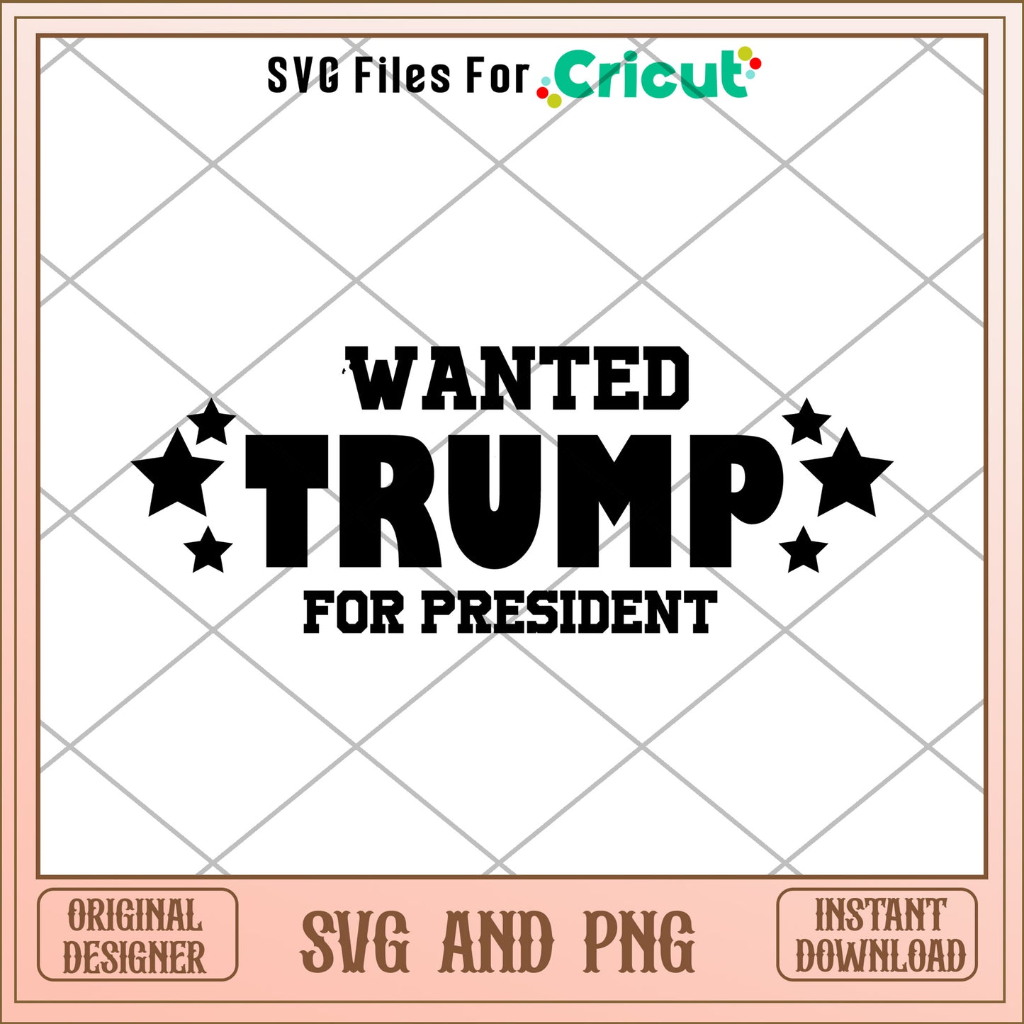 Wanted trump for president SVG