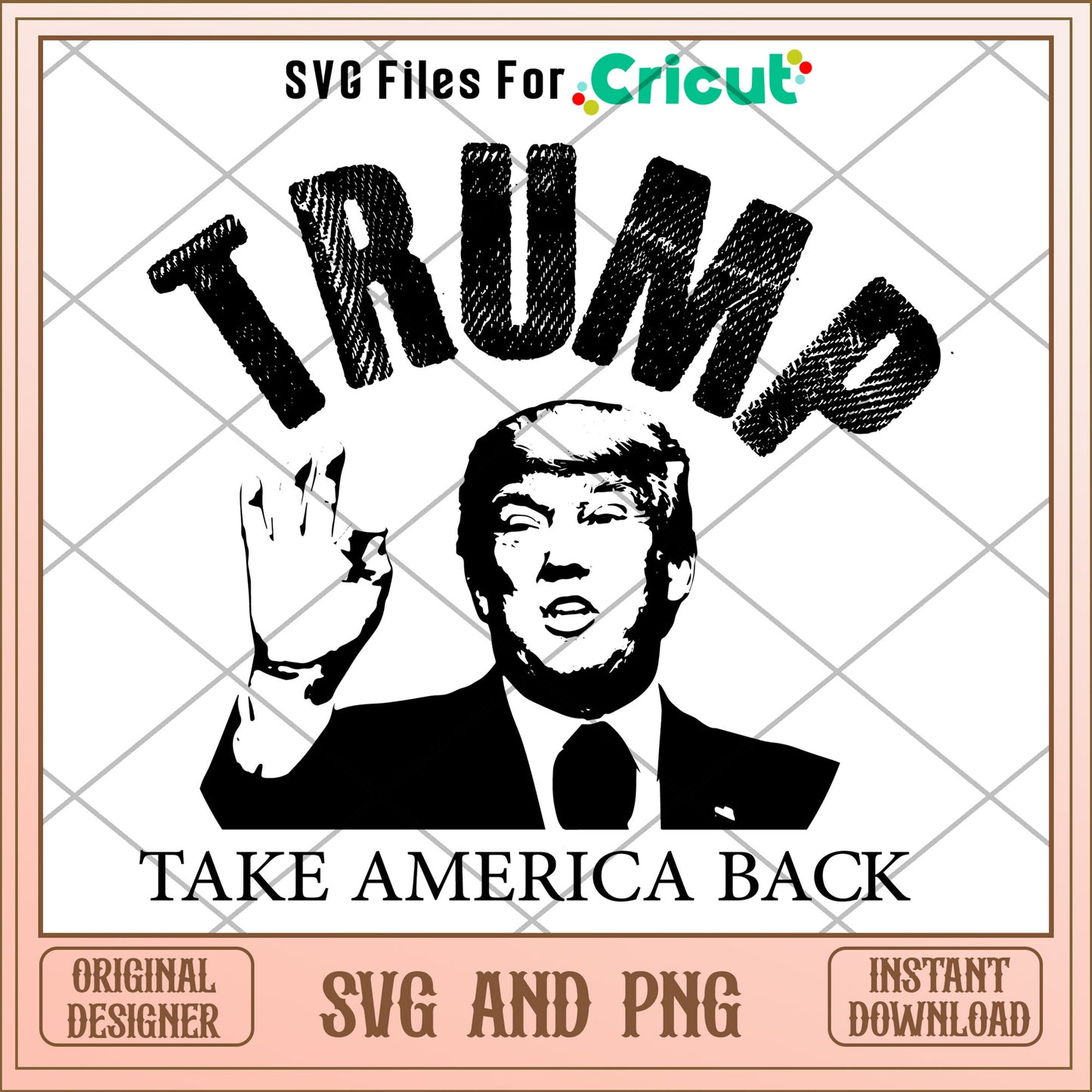 Trump will take america back SVG