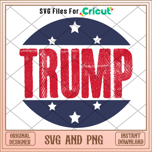 Trump 2024 circle design SVG