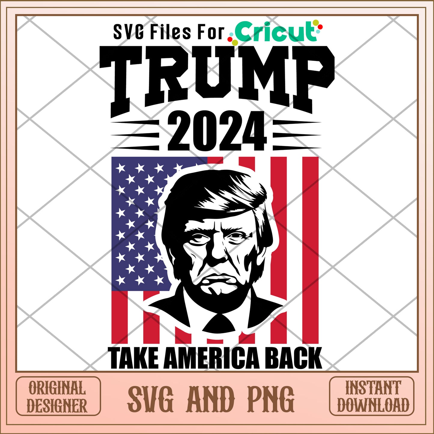 Trump 2024 america back SVG