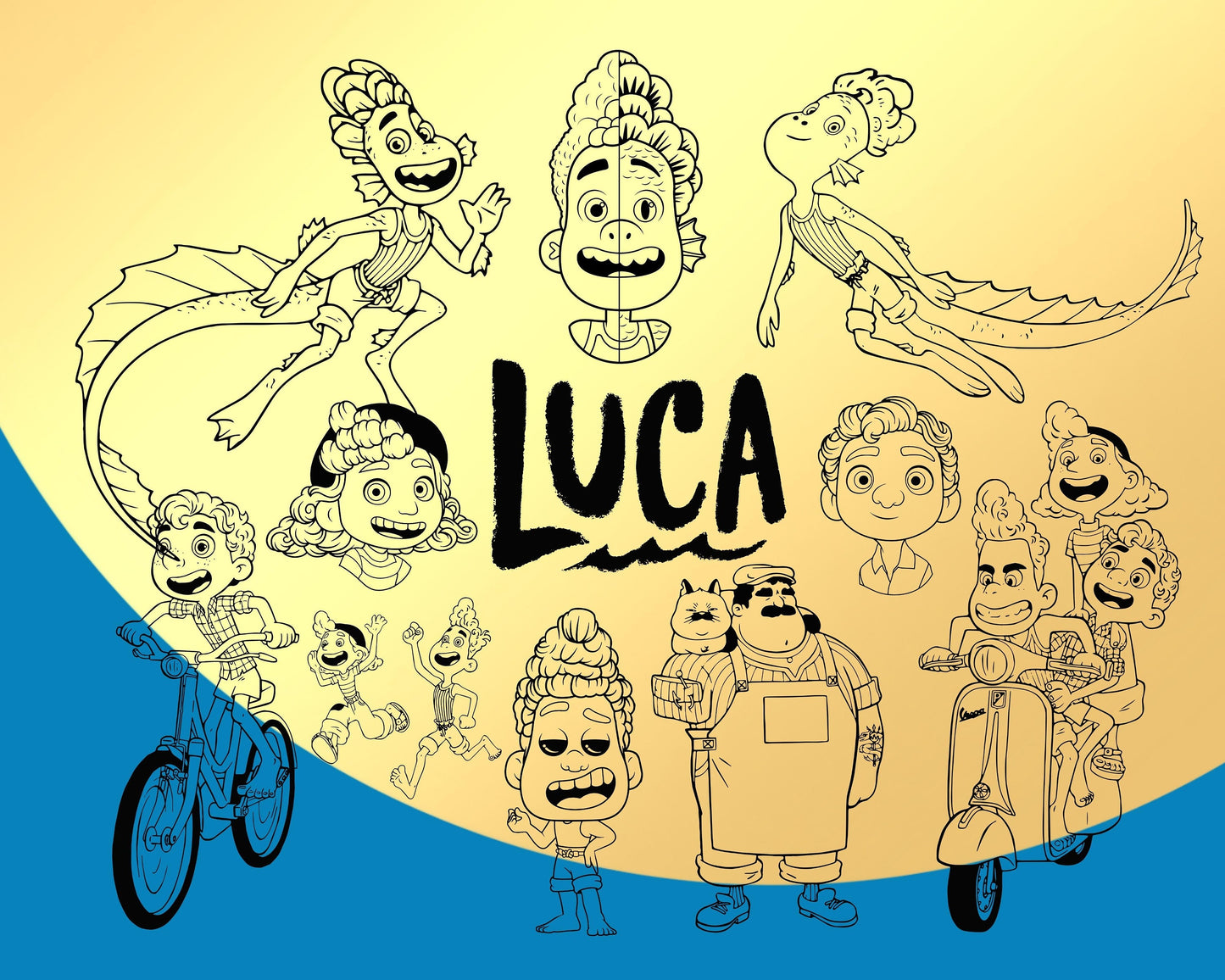 Luca Disney PNG, SVG Bundle