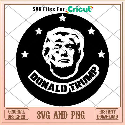 Trump 2024 cricle desgin SVG