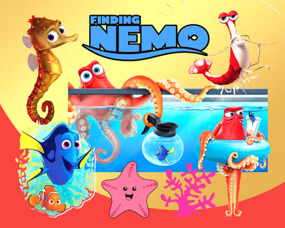 Finding Nemo Clipart PNG, SVG bundle