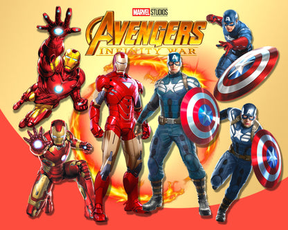 Marvel Avengers Clipart PNG bundle