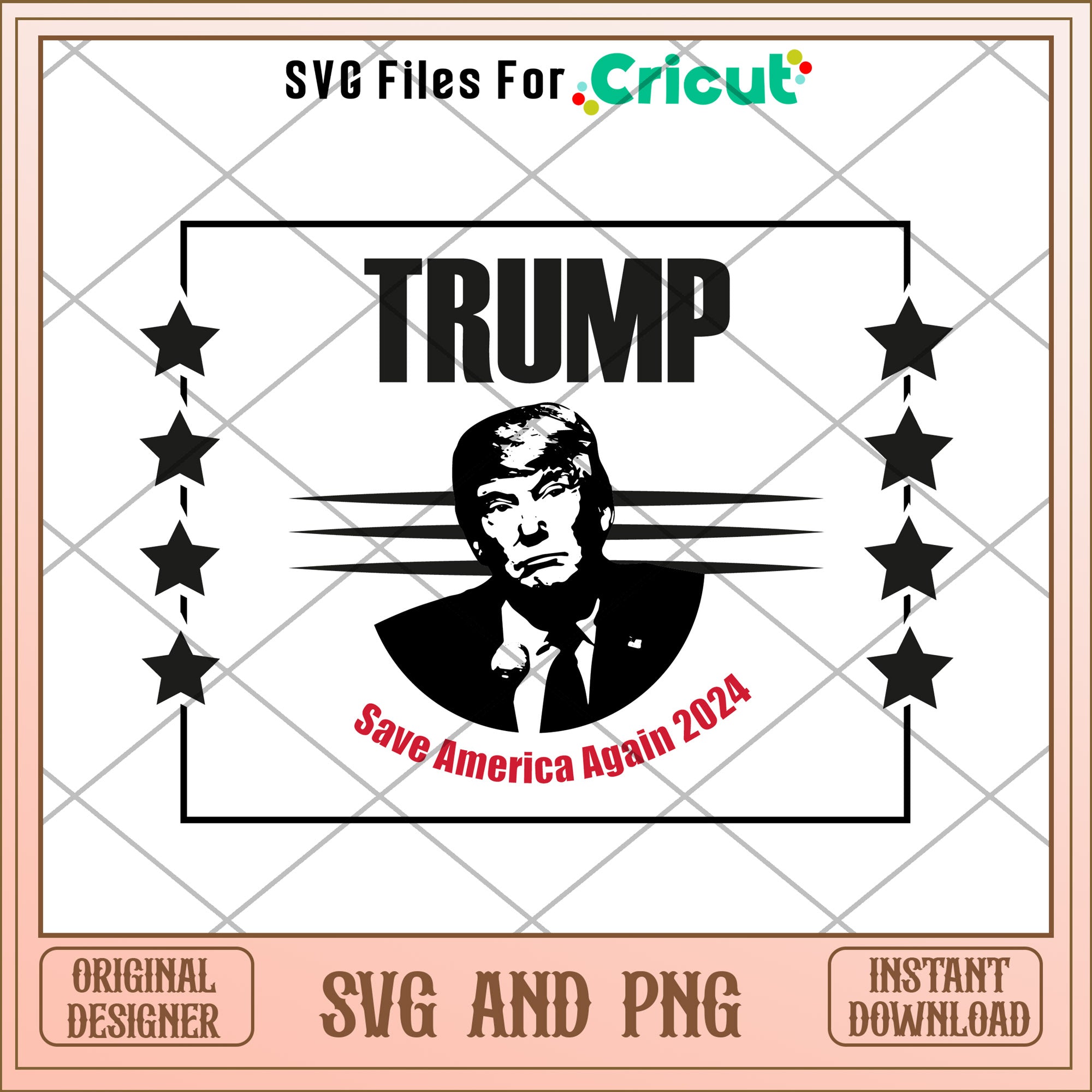 Trump save america again 2024 SVG – svg files for cricut