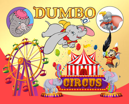 Dumbo PNG Clipart, Dumbo SVG Bundle