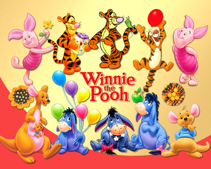 Winnie the Pooh Clipart PNG Bundle