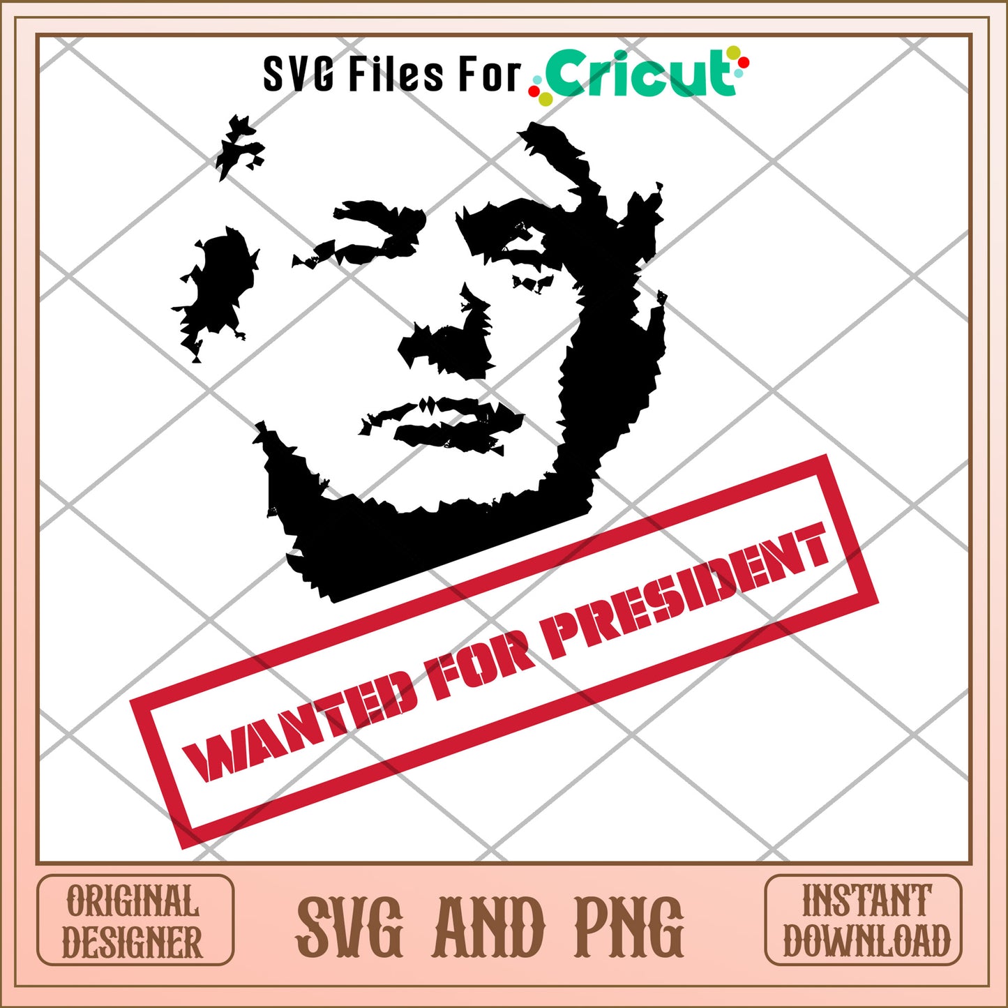 Wanted for president america SVG