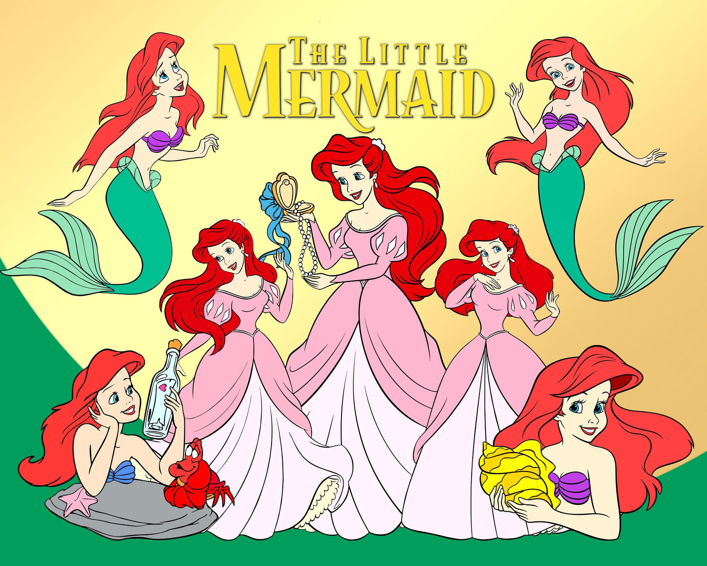 Little Mermaid SVG, PNG Bundle