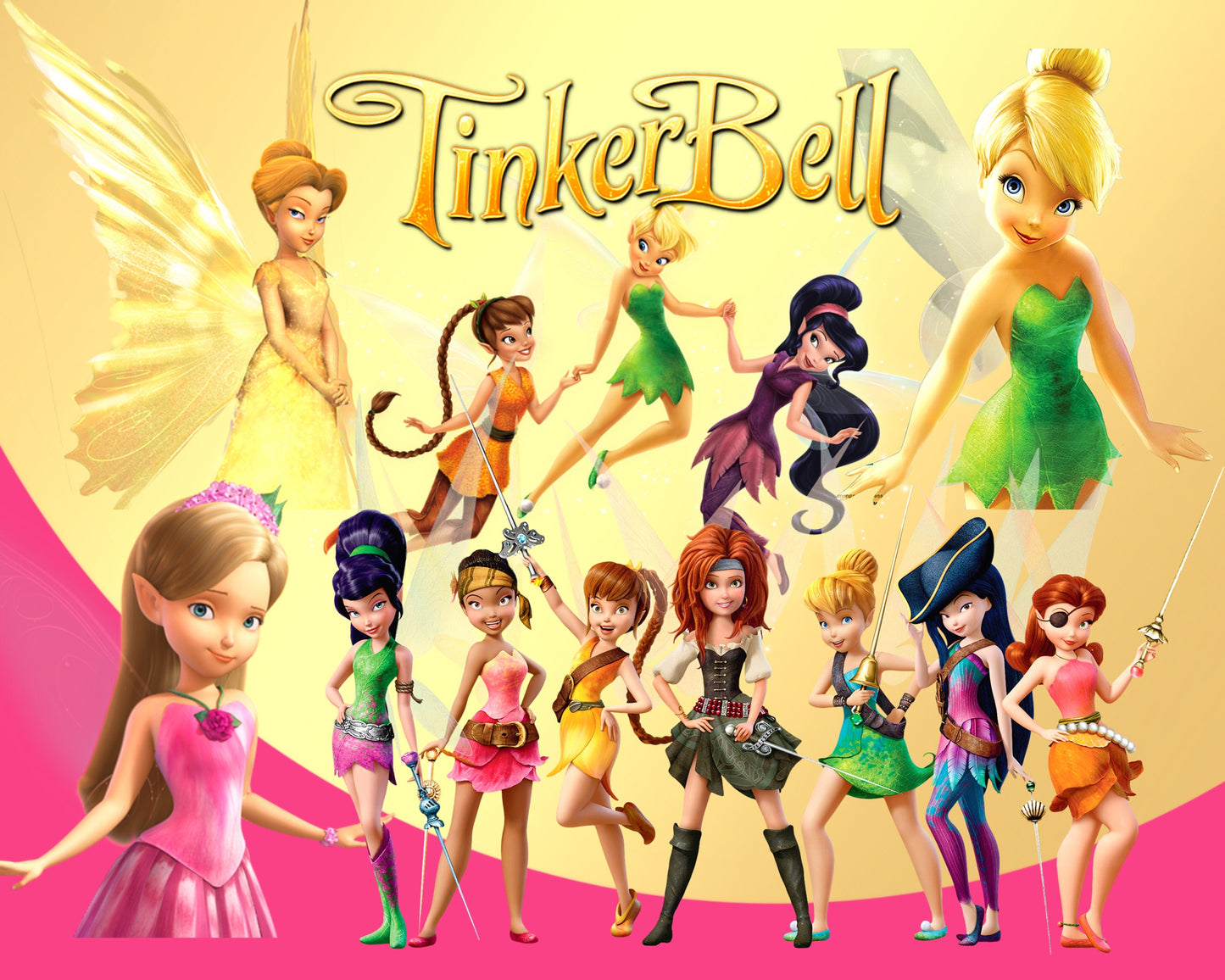 Tinkerbell Clipart PNG Bundle