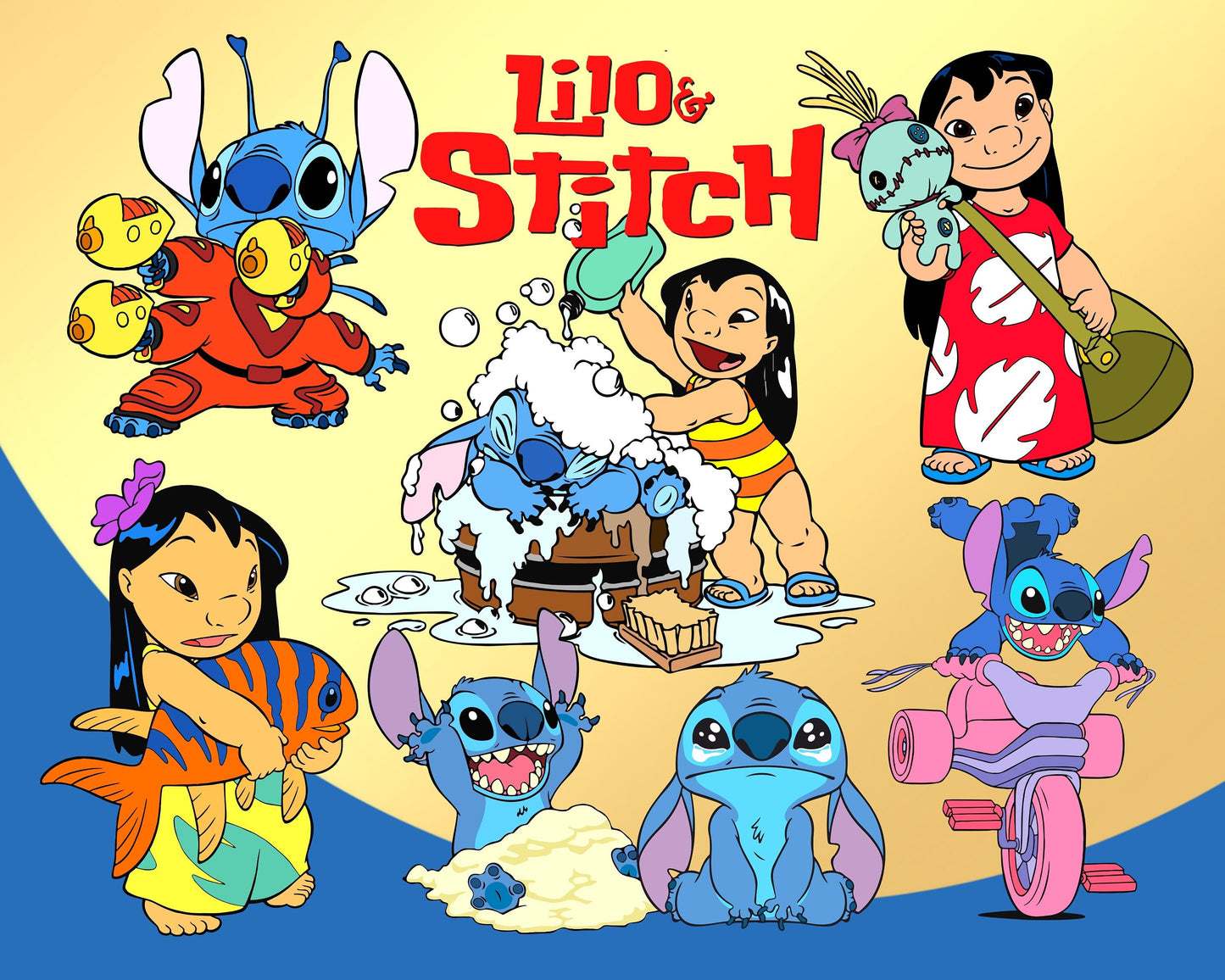 Lilo and Stitch SVG, PNG Bundle