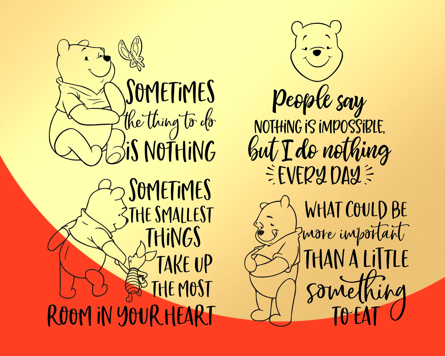 Winnie the Pooh SVG, PNG Bundle