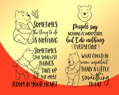 Winnie the Pooh SVG, PNG Bundle