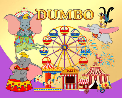 Dumbo PNG, SVG Clipart bundle