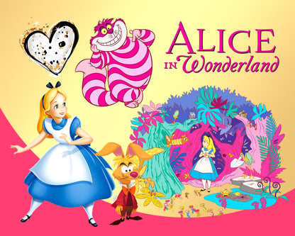 Alice in Wonderland Clipart PNG bundle