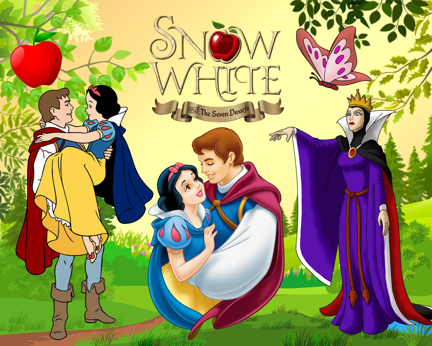 Snow White Clipart SVG, PNG bundle