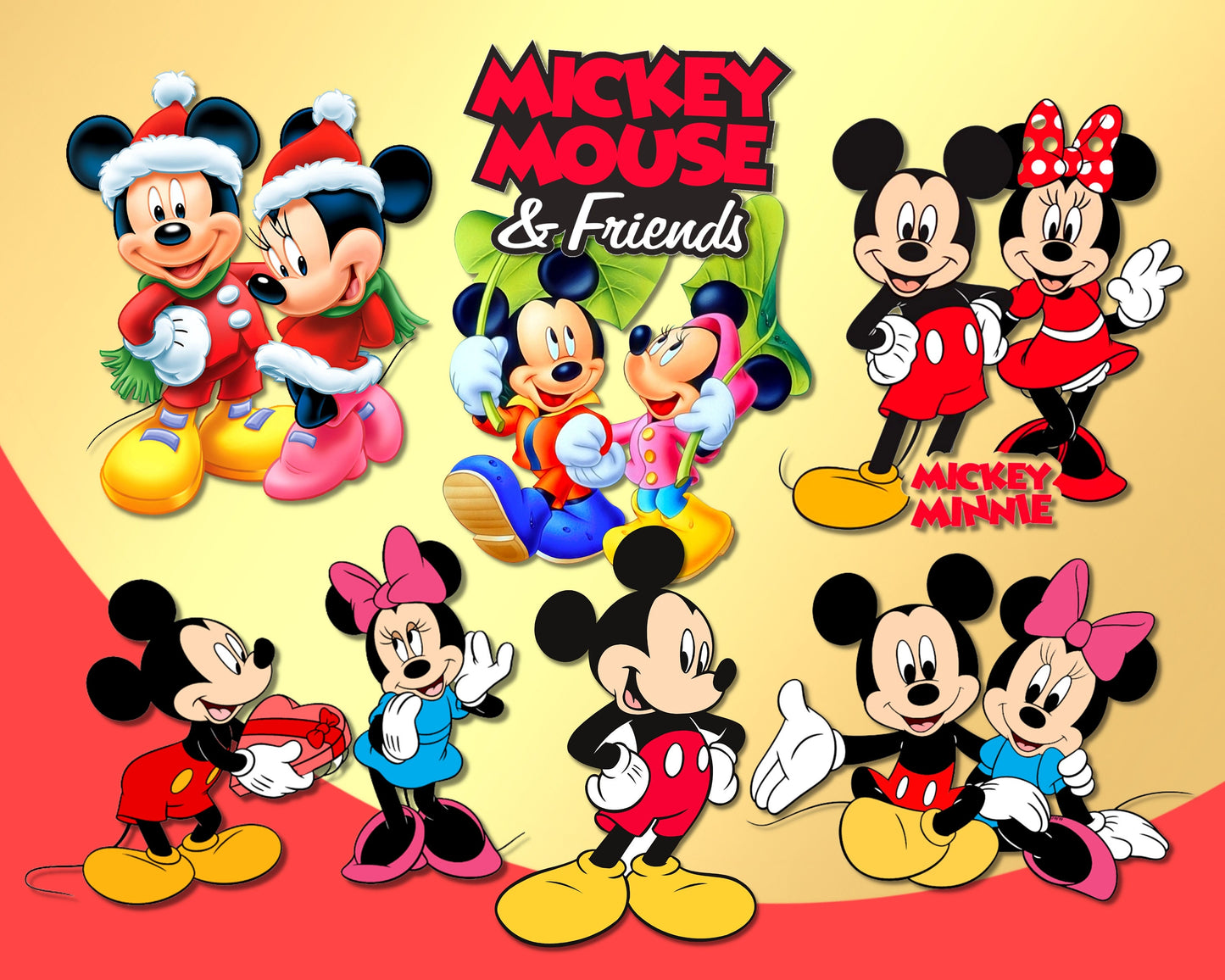 Mickey Mouse Friends PNG, SVG bundle