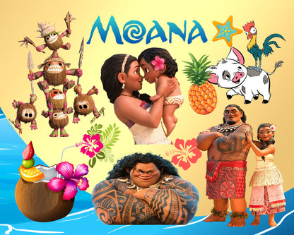 Disney Moana Clipart SVG, PNG bundle