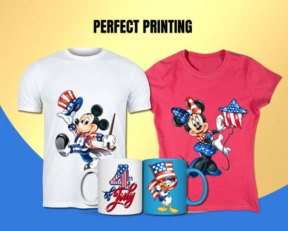 Mickey 4th July Clipart PNG bundle