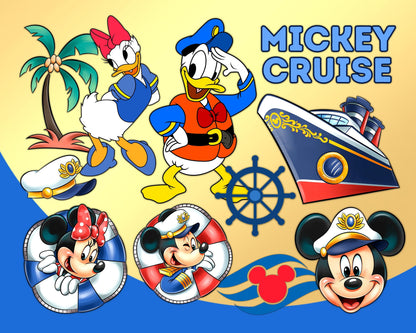 Mickey Cruise Clipart SVG, PNG bundle