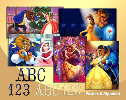 Beauty and Beast Clipart PNG, SVG bundle